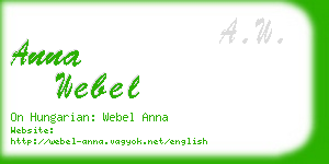 anna webel business card